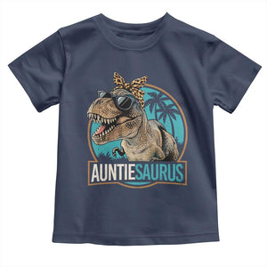 Auntiesaurus Funny Dinosaur Aunt Toddler T Shirt Family Matching TS11 Navy Print Your Wear