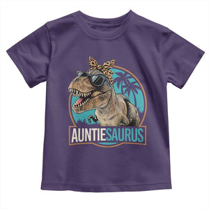 Auntiesaurus Funny Dinosaur Aunt Toddler T Shirt Family Matching TS11 Purple Print Your Wear