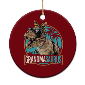 Grandmasaurus Funny Dinosaur Grandma Ceramic Ornament Family Matching TS11 1pc Red Print Your Wear