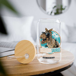 Grandmasaurus Funny Dinosaur Grandma Glass Can Family Matching TS11 Print Your Wear
