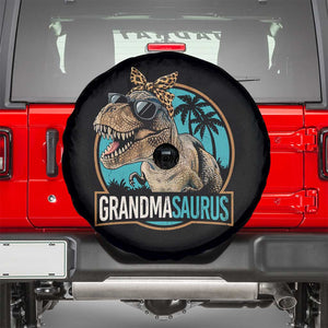 Grandmasaurus Funny Dinosaur Grandma Spare Tire Cover Family Matching TS11 Black Print Your Wear