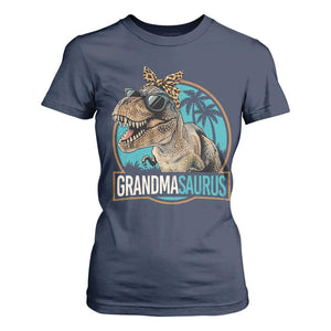 Grandmasaurus Funny Dinosaur Grandma T Shirt For Women Family Matching TS11 Navy Print Your Wear