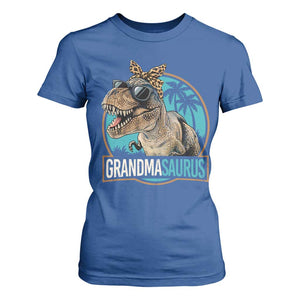 Grandmasaurus Funny Dinosaur Grandma T Shirt For Women Family Matching TS11 Royal Blue Print Your Wear