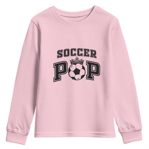 Soccer Pop Youth Sweatshirt Football Family Matching Team Player Father's Day TS11 Light Pink Print Your Wear