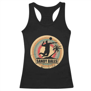 Beach Volleyball Racerback Tank Top Sandy Balls Team Player Volleyball Coach TS11 Black Print Your Wear