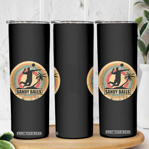 Beach Volleyball Skinny Tumbler Sandy Balls Team Player Volleyball Coach TS11 Print Your Wear