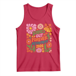 Schools Out Forever Retirement 2026 Tank Top Retired Teacher Summer Retro Floral TS11 Red Print Your Wear
