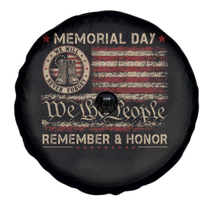Memorial Day Spare Tire Cover Remember And Honor Red Poppy Flower Military Veteran TS11 Print Your Wear