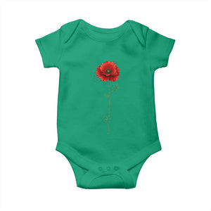 Remember Memorial Day Red Poppy Veteran Military Army Baby Onesie TS11 Irish Green Print Your Wear