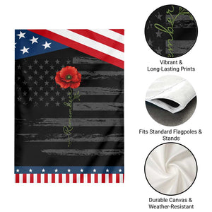 Remember Memorial day Red Poppy Veteran Military Army Patriotic Garden Flag TS11 Print Your Wear