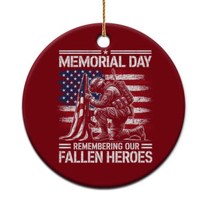 Memorial Day Ceramic Ornament Remembering Our Fallen Heroes Veteran Day American Flag TS11 1pc Red Print Your Wear