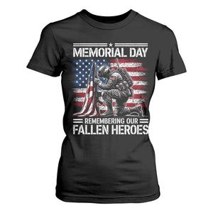 Memorial Day T Shirt For Women Remembering Our Fallen Heroes Veteran Day American Flag TS11 Black Print Your Wear