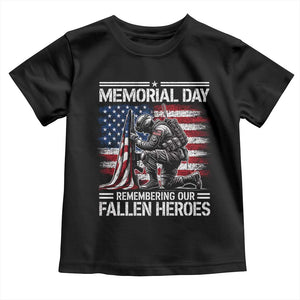 Memorial Day Toddler T Shirt Remembering Our Fallen Heroes Veteran Day American Flag TS11 Black Print Your Wear