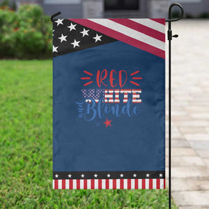 Funny 4th Of july Red White And Blonde Garden Flag Patriotic American Flag TS11 Classic Blue Black Print Your Wear