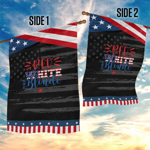 Funny 4th Of july Red White And Blonde Garden Flag Patriotic American Flag TS11 Print Your Wear
