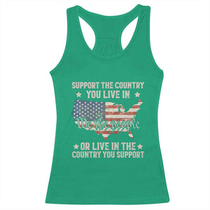 Funny Support The Country You Live In Racerback Tank Top American Flag Map We The People Patriotic TS11 Irish Green Print Your Wear