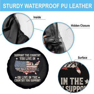 Funny Support The Country You Live In Spare Tire Cover American Flag Map We The People Patriotic TS11 Print Your Wear