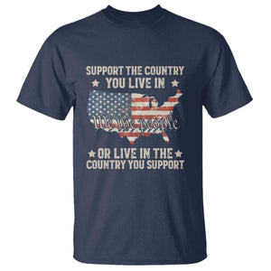 Funny Support The Country You Live In T Shirt American Flag Map We The People Patriotic TS11 Navy Print Your Wear