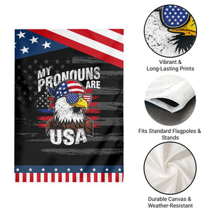 Funny My Pronouns Are USA 4th of July Garden Flag Patriotic Eagle American Flag TS11 Print Your Wear