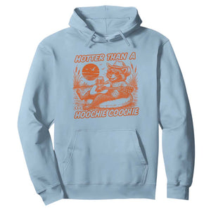 Funny Hotter Than A Hoochie Coochie Hoodie Summer Racoon Music TS11 Light Blue Print Your Wear