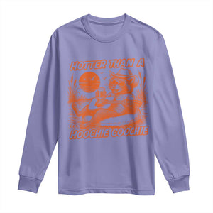 Funny Hotter Than A Hoochie Coochie Long Sleeve Shirt Summer Racoon Music TS11 Violet Print Your Wear