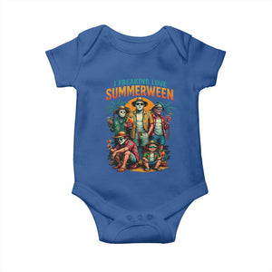 Funny I Freaking Love Summerween Baby Onesie Horror Halloween Summer TS11 Royal Blue Print Your Wear