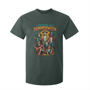 Funny I Freaking Love Summerween T Shirt For Kid Horror Halloween Summer TS11 Dark Forest Green Print Your Wear