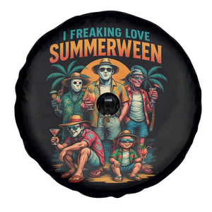 Funny I Freaking Love Summerween Spare Tire Cover Horror Halloween Summer TS11 Print Your Wear