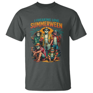 Funny I Freaking Love Summerween T Shirt Horror Halloween Summer TS11 Dark Heather Print Your Wear