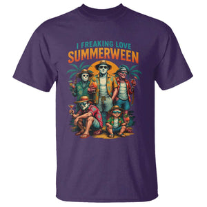 Funny I Freaking Love Summerween T Shirt Horror Halloween Summer TS11 Purple Print Your Wear