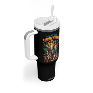 Funny I Freaking Love Summerween Tumbler With Handle Horror Halloween Summer TS11 Print Your Wear