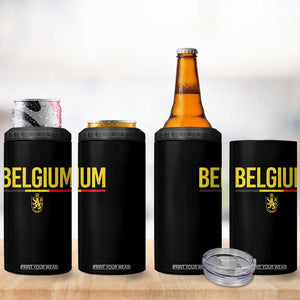 Belgium Belgian Flag 4 in 1 Can Cooler Tumbler Belgian Lion Coat of Arms Belgie Souvenir TS11 Print Your Wear