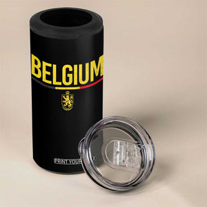 Belgium Belgian Flag 4 in 1 Can Cooler Tumbler Belgian Lion Coat of Arms Belgie Souvenir TS11 Print Your Wear