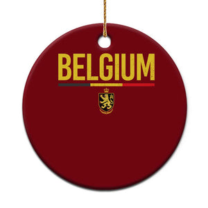 Belgium Belgian Flag Ceramic Ornament Belgian Lion Coat of Arms Belgie Souvenir TS11 1pc Red Print Your Wear