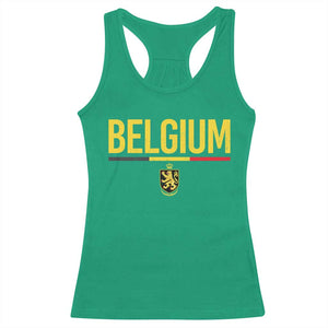 Belgium Belgian Flag Racerback Tank Top Belgian Lion Coat of Arms Belgie Souvenir TS11 Irish Green Print Your Wear