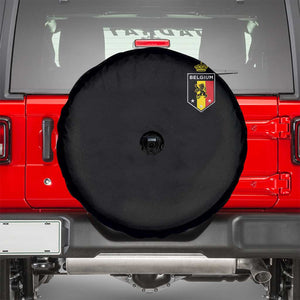 Belgium Football Crest Spare Tire Cover Vintage Belgian Lion Crown Belgian Heritage TS11 Black Print Your Wear