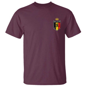 Belgium Football Crest T Shirt Vintage Belgian Lion Crown Belgian Heritage TS11 Print Your Wear