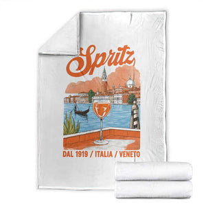 Spritz Veneto Throw Blanket Italia Vintage Orange Wine Cocktail Dal 1919