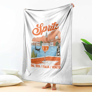 Spritz Veneto Throw Blanket Italia Vintage Orange Wine Cocktail Dal 1919