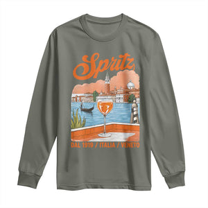 Spritz Veneto Long Sleeve Shirt Italia Vintage Orange Wine Cocktail Dal 1919