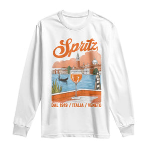 Spritz Veneto Long Sleeve Shirt Italia Vintage Orange Wine Cocktail Dal 1919