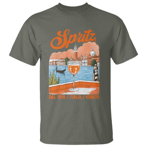 Spritz Veneto T Shirt Italia Vintage Orange Wine Cocktail Dal 1919