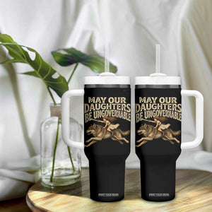 May Our Daughters Be Ungovernable Feminist Girl Tumbler With Handle