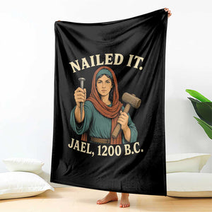 Nailed It Jael 1200 BC Throw Blanket Funny Biblical Feminist Religious