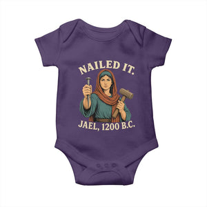 Nailed It Jael 1200 BC Baby Onesie Funny Biblical Feminist Religious