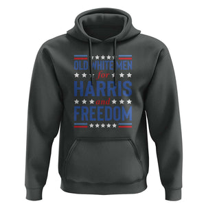 Old White Men For Harris And Freedom Hoodie American Flag Star Presidential Election 2024 TS11 Dark Heather Print Your Wear