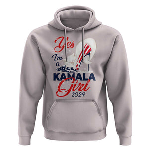 Yes I'm A Kamala Girl 2024 Hoodie High Heel Stilettos Cat Pearls American Flag TS11 Ice Gray Print Your Wear
