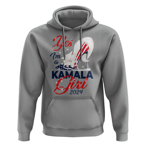 Yes I'm A Kamala Girl 2024 Hoodie High Heel Stilettos Cat Pearls American Flag TS11 Sport Gray Print Your Wear