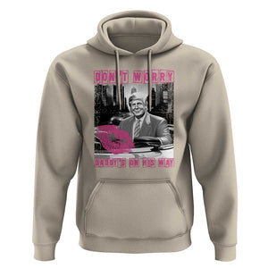 Funny Trump Hoodie Don't Worry Daddy's On His Way Pink Car TS11 Sand Print Your Wear