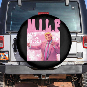 Funny Trump Supporter Spare Tire Cover MILF Man I Love Felons Pink Dancing Trump TS11 No hole Black Print Your Wear